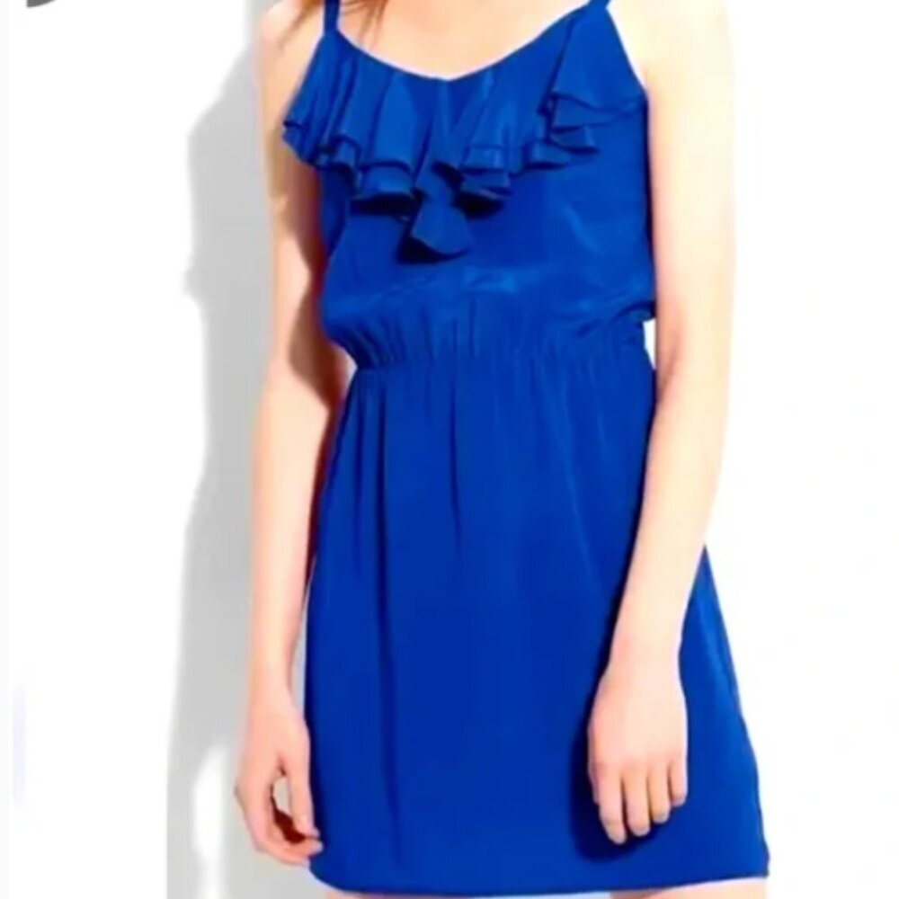 Amanda Uprichard Slip Dress Womens Medium Blue Silk Dress